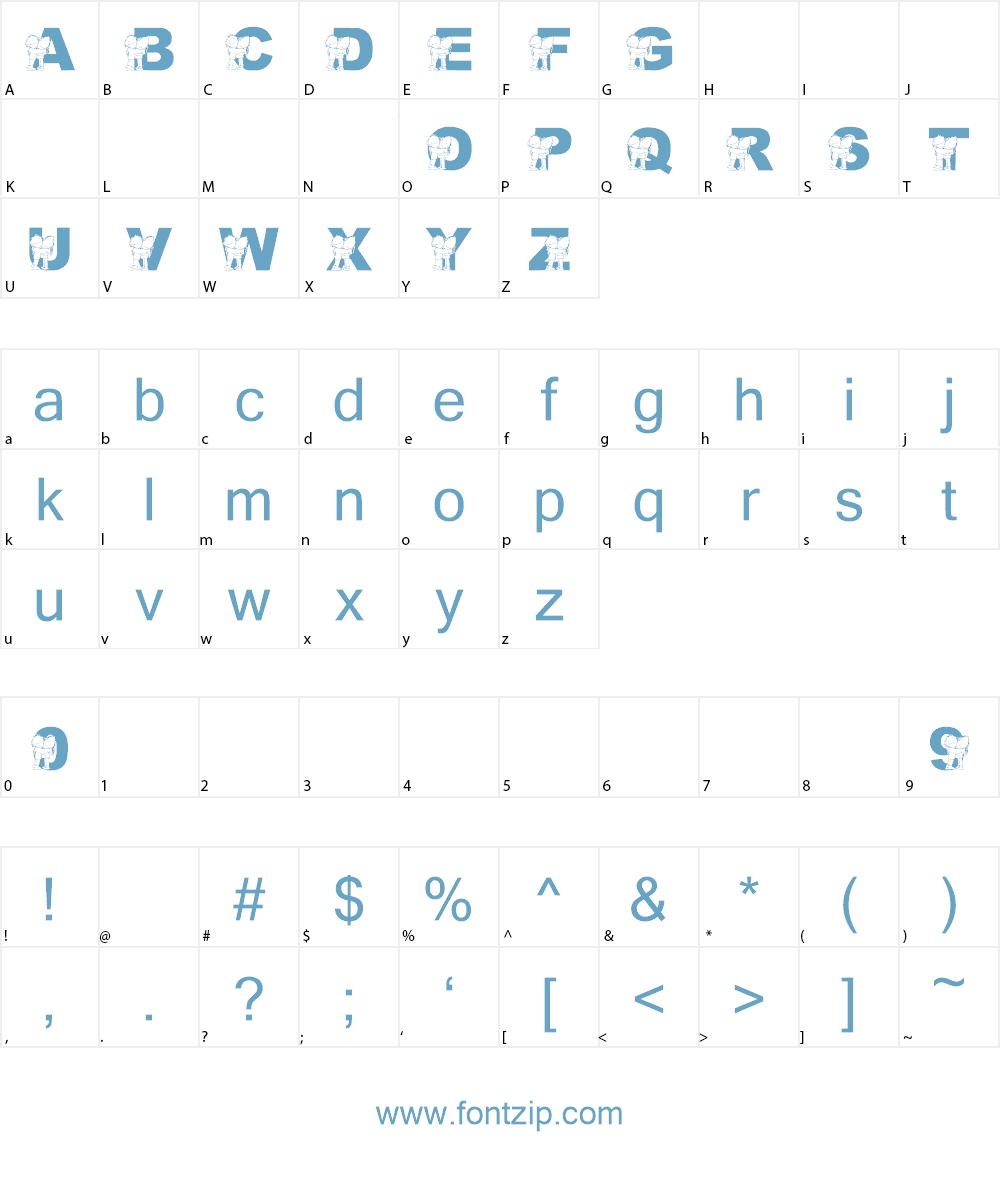 LMS Hug-O-War Font Character